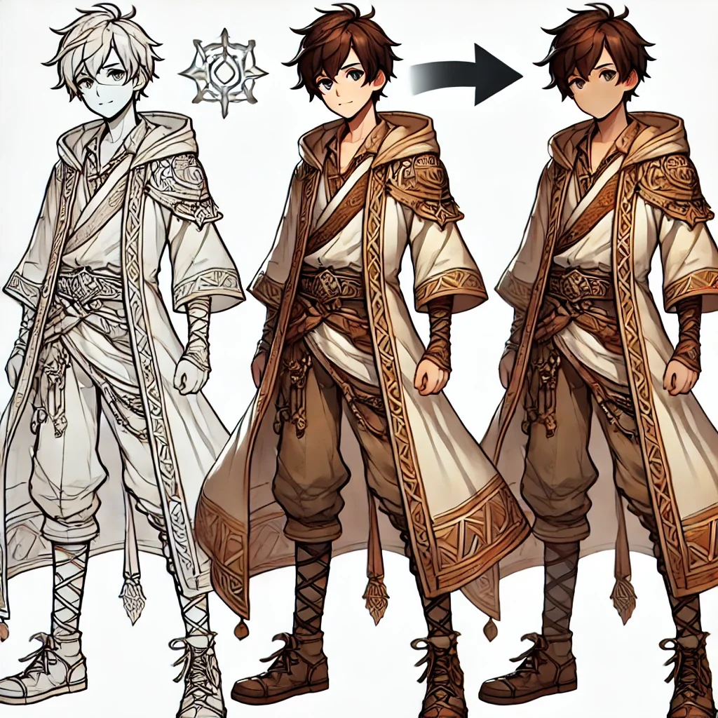 Give him a white background no lightning effects and slightl...