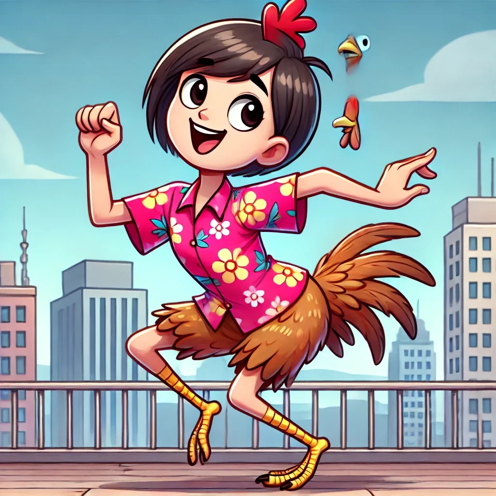 Make him dance like a chicken