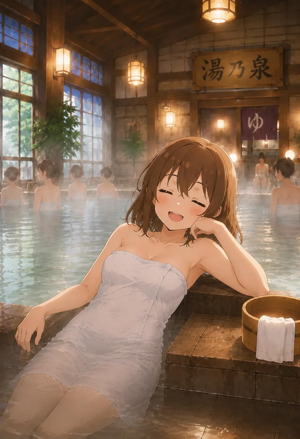 Relaxing comfortably