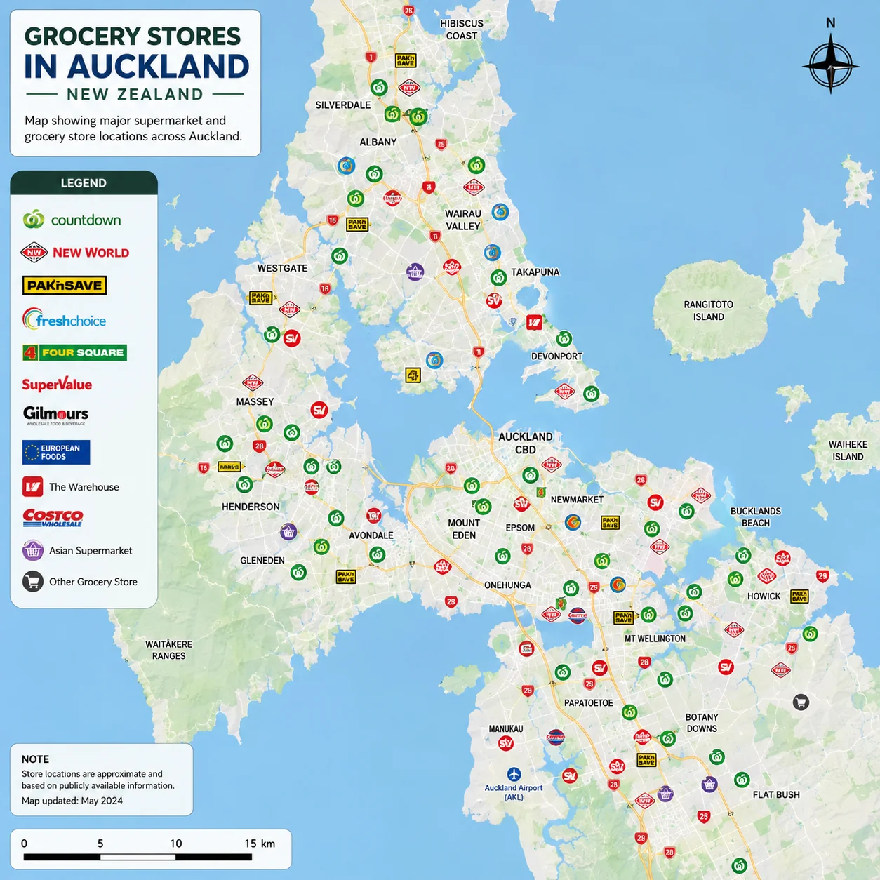 create image that is a map that shows all of the grocary sto...