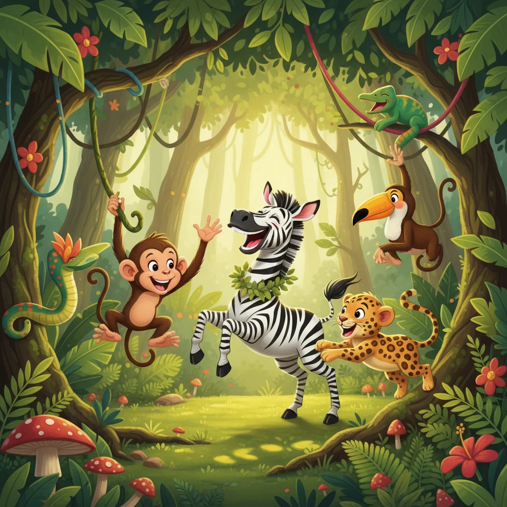 Die Apies in die woud - animal