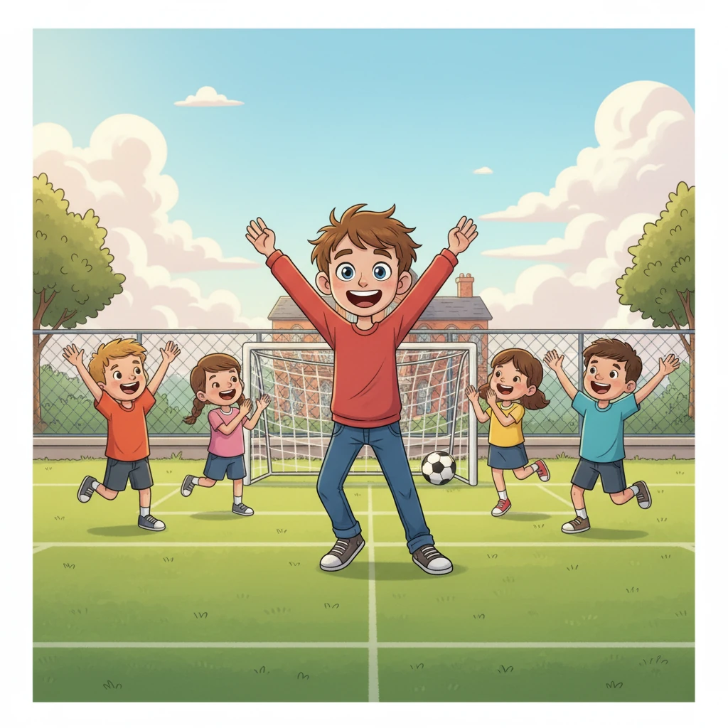 Au fil du jeu, Théo montra son enthousiasme et son fair-play. Il marqua même un but, ce qui provoqua les encouragements de ses nouveaux camarades. Un lien d'amitié commença à se créer.
