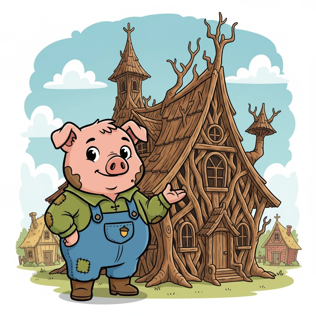 Antonio, con su aire presumido, decidió que su casa sería la más elegante. Eligió ramas secas, creyendo que su diseño único superaría a los demás. Se pasaba el tiempo admirando su trabajo, confiando en su ingenio.