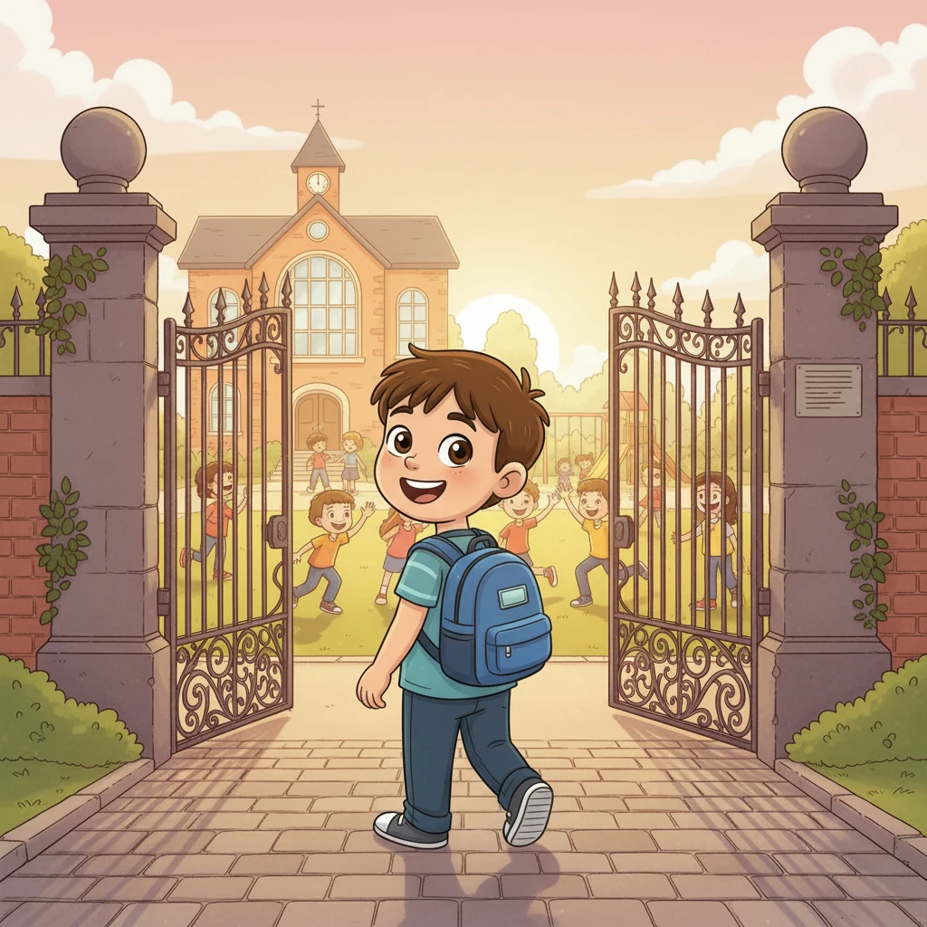 À la fin de la journée, Théo quitta l'école, le cœur léger et rempli d'espoir. Il avait trouvé des amis et savait que le lendemain, de nouvelles aventures les attendraient. Il avait appris qu'il suffit d'un peu de courage pour créer des liens et s'épanouir.