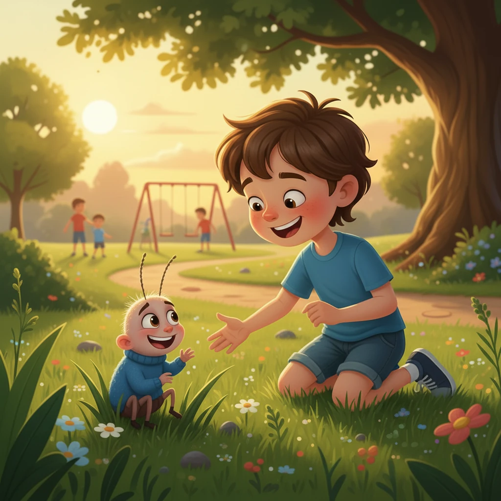 Pulguita, recuperada y feliz, jugaba con Leo en el jardín. Juntos, vivieron muchas aventuras, demostrando que la amistad puede vencer cualquier dificultad.