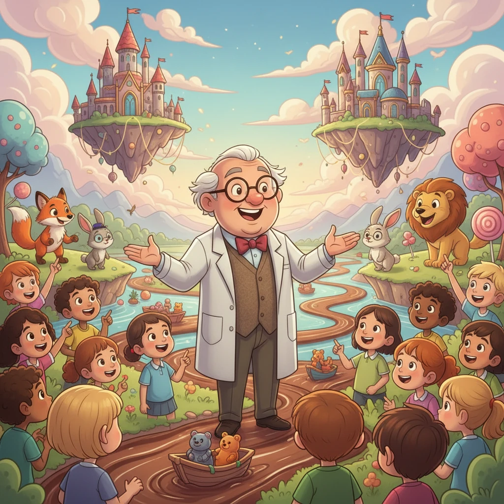 The AI, named 'Spark,' began to build the world, incorporating the students' suggestions. Spark created talking animals, floating castles, and rivers of chocolate. The students were thrilled, their imaginations ignited by this new form of learning.