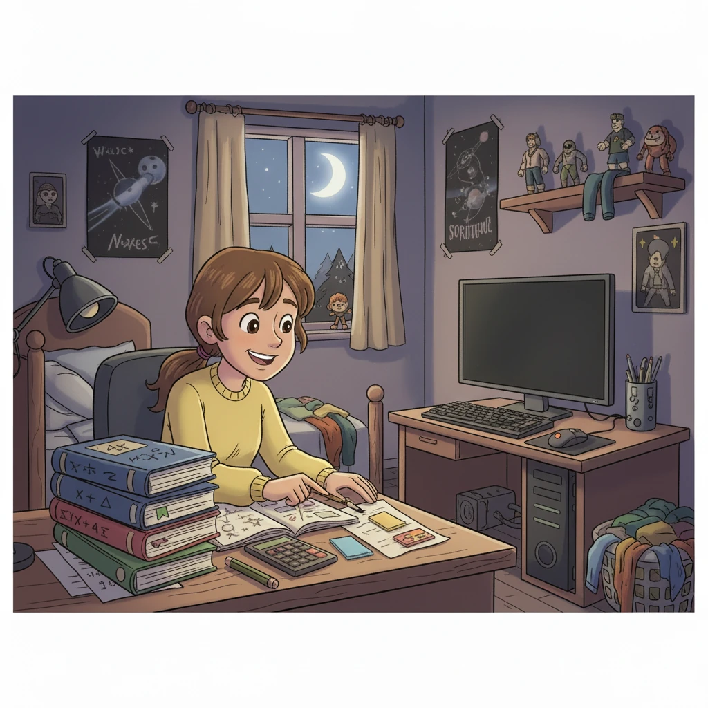 Z pomocą przyszła mu koleżanka, Ania, która zaoferowała pomoc w nauce. Początkowo Mateusz był oporny, ale Ania cierpliwie tłumaczyła mu trudne zagadnienia. Z czasem Mateusz zaczął rozumieć matematykę i nawet ją polubił.