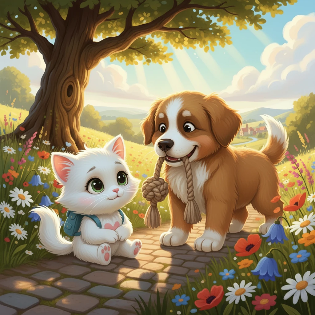 En stor hundvalp erbjöd Mimmi en stor, tung leksak. Mimmi ville inte leka med den, men hon vågade inte säga nej. Hon kände sig inte bekväm. Istället sa hon tyst ja och försökte låtsas vara glad.