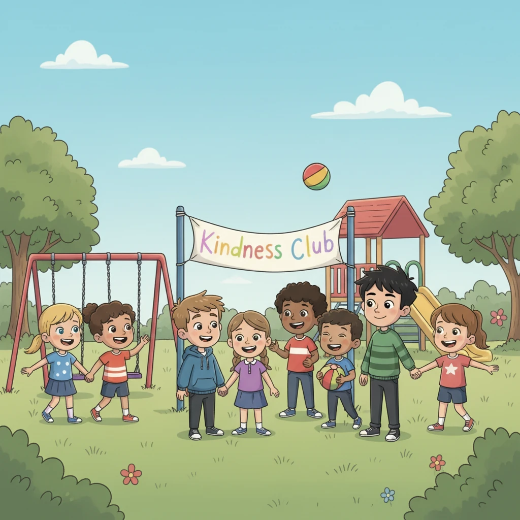 Slowly, Caleb and some of his classmates started a “Kindness Club.” They talked about feelings, practiced being friends, and found ways to include everyone. The playground started feeling brighter, with more laughter and fewer hurtful words. Caleb learned that a little courage could change everything.