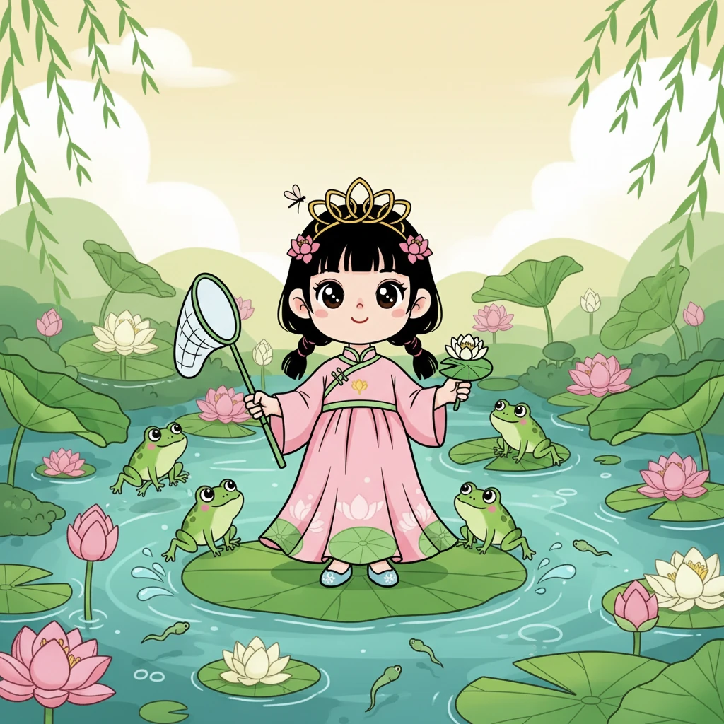 春天来了，小蝌蚪们慢慢地长出了腿，变成了小青蛙。小青蛙们开始学习跳跃，在荷叶上玩耍。小荷和小青蛙成为了好朋友，一起分享着荷塘的秘密。