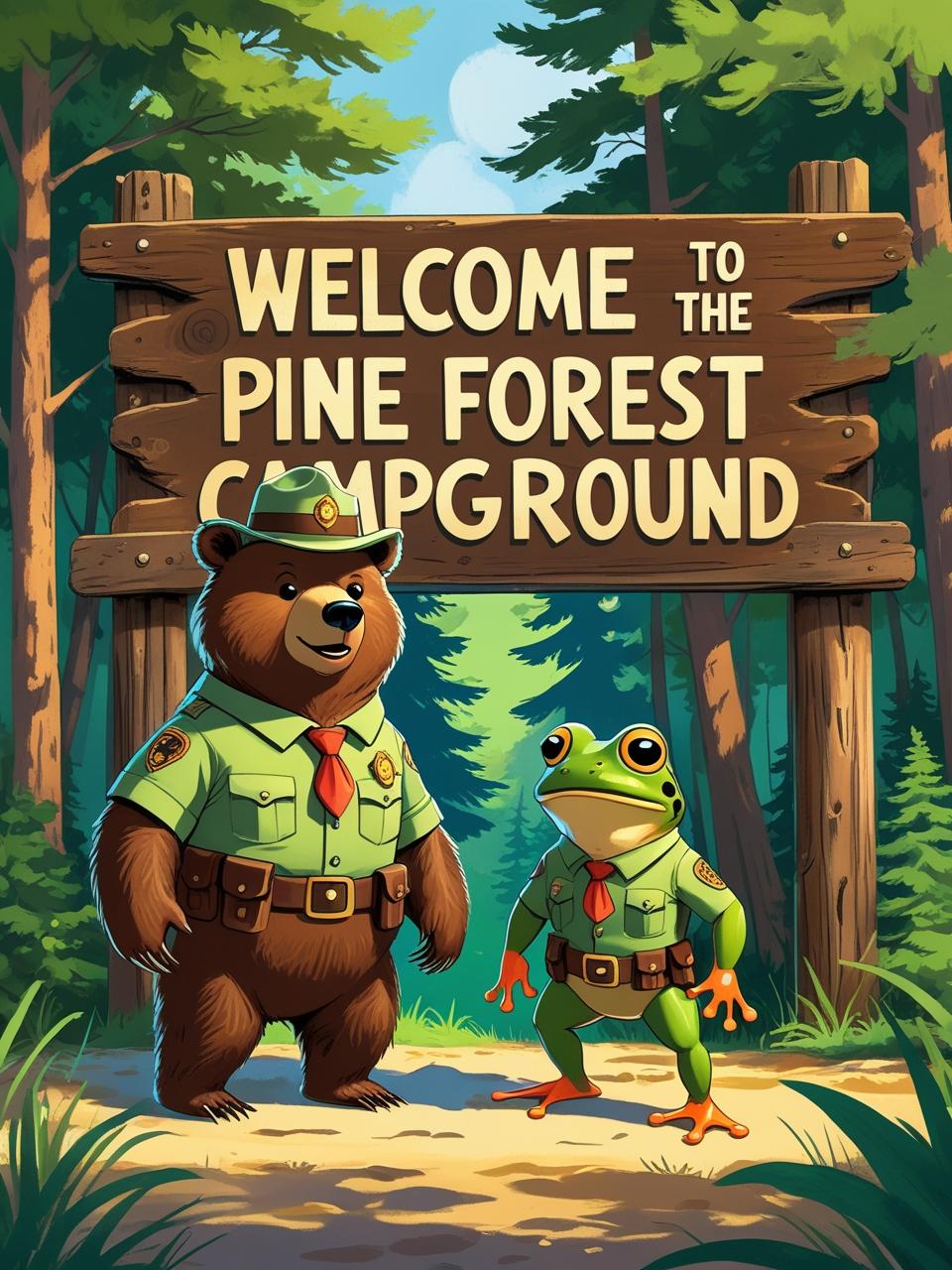 Frog and Bear Clean Up the Forest - قصص الحيوانات, القيم والأخلاق, عائلة, تعليمية, الطبيعة والعلوم, حكايات خيالية