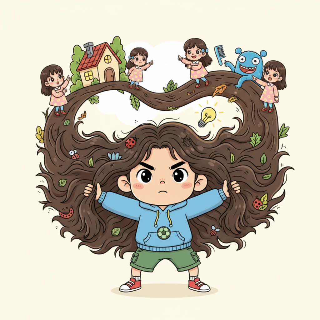 小明和他的长头发 - educational