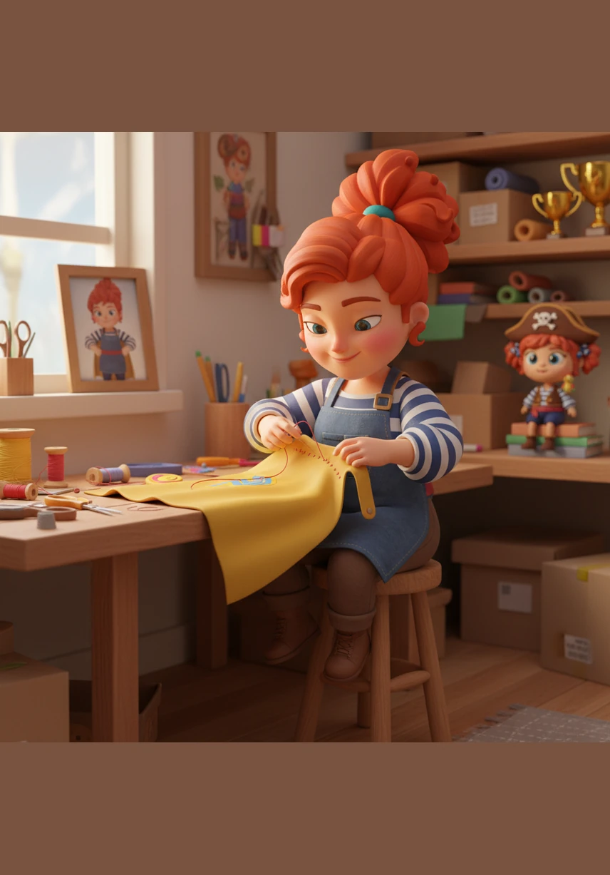 Determined not to let a little break ruin her day, Peggy fished a piece of bright pink bubblegum from her pocket and used it to stick the strap back together. She reinforced her sticky handiwork with a neon green hair tie, looking quite proud of her questionable engineering skills.