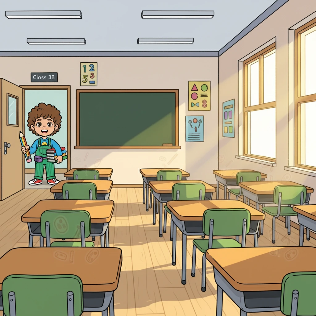 Alex entered Class 3B, the morning sun streaming through the windows. Something felt different, a subtle shift in the usual classroom atmosphere. The desks seemed slightly askew, and a faint scent of cinnamon hung in the air.