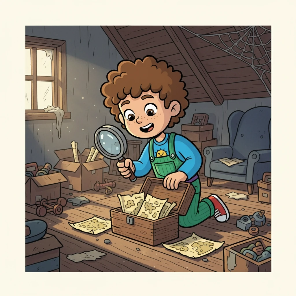 The lost and found yielded no answers, but they found a small, dusty box. Inside, they discovered a collection of old maps and a magnifying glass. Alex felt a thrill of excitement; this was getting interesting!