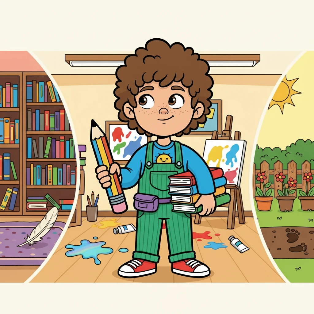 Their investigation led them to the library, the art room, and even the school garden. Each location offered a new clue: a feather, a paint splatter, and a tiny footprint. The mystery deepened with each step.