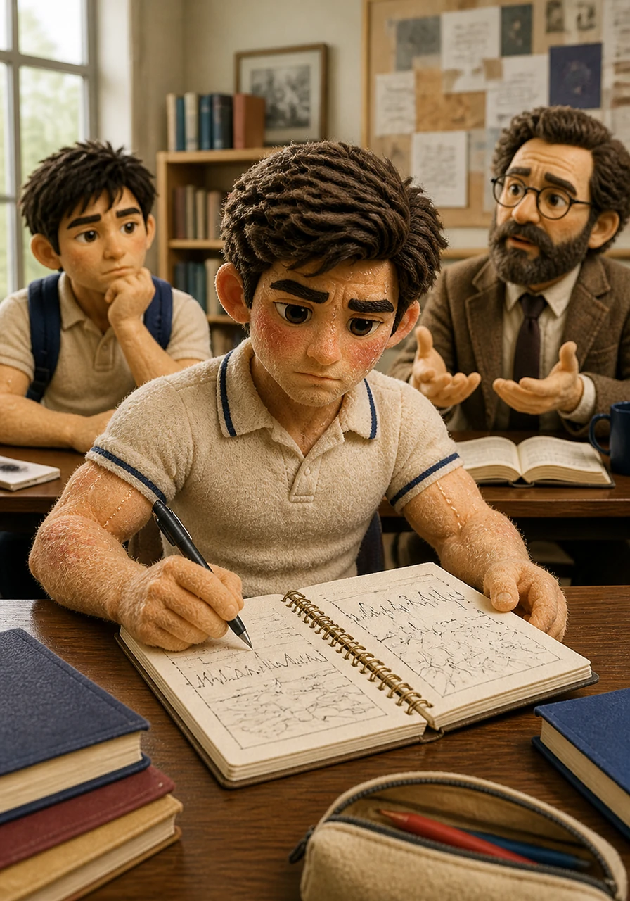 Back at Good Samaritan Colleges, James sits in a literature seminar, his skin still smelling of chlorine while his mind grapples with 21st-century poetry. His notebook is a chaotic map of his life, blending heart rate data from his morning swim with complex outlines for his linguistics presentation.