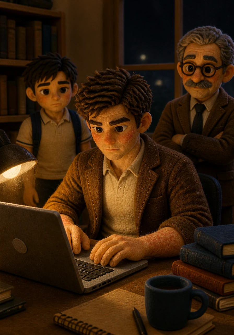 At 10:00 PM, James sits before his laptop, his tired hands typing the final words of his emergent literature project. The steady clicking of the keys mirrors the unbroken rhythm of his heart, marking the point where the athlete’s grit and the scholar’s soul finally become one.