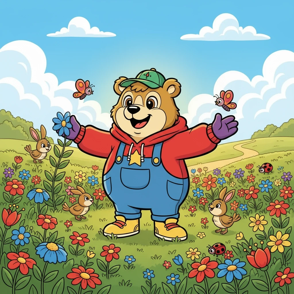 Společně objevili malou louku plnou barevných květin a zvířat. Rozhodli se, že se o ni budou starat a budou ji chránit. Byli šťastní, že mají jeden druhého.