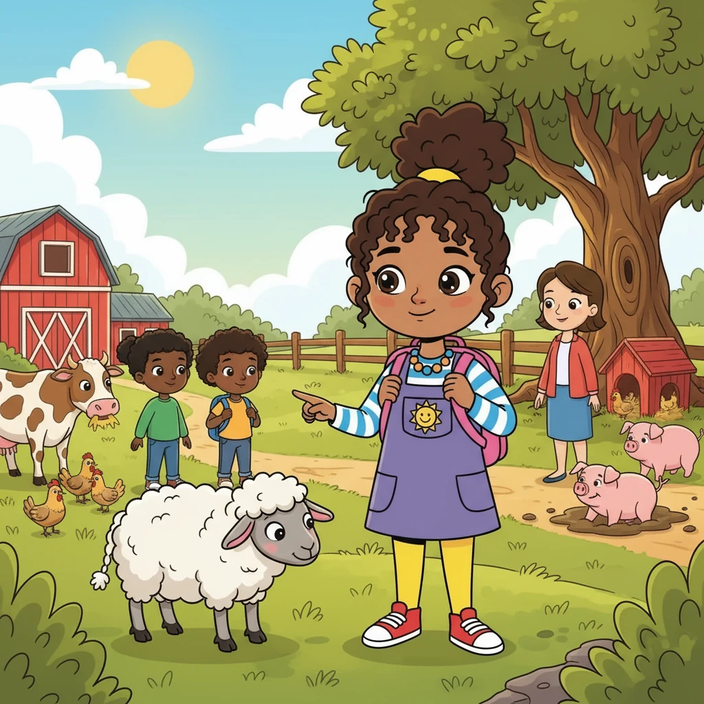 One day, the class went on a field trip to a beautiful farm. Diana marveled at the animals, learning about the world beyond the classroom. She carefully observed everything and asked curious questions.