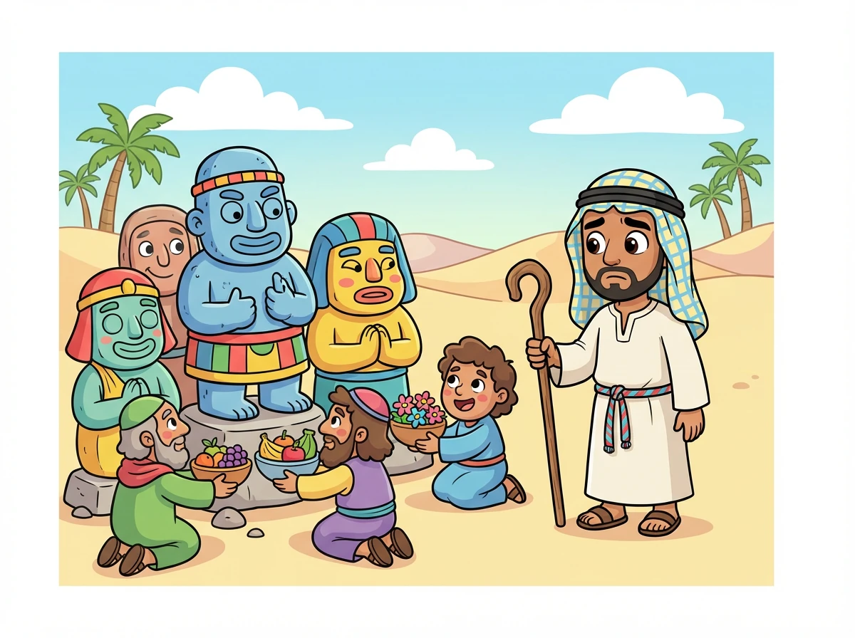 Berhala-berhala disembah sebagai tuhan, menggantikan keimanan kepada Allah SWT. Khurafat dan tahyul menguasai pemikiran mereka.