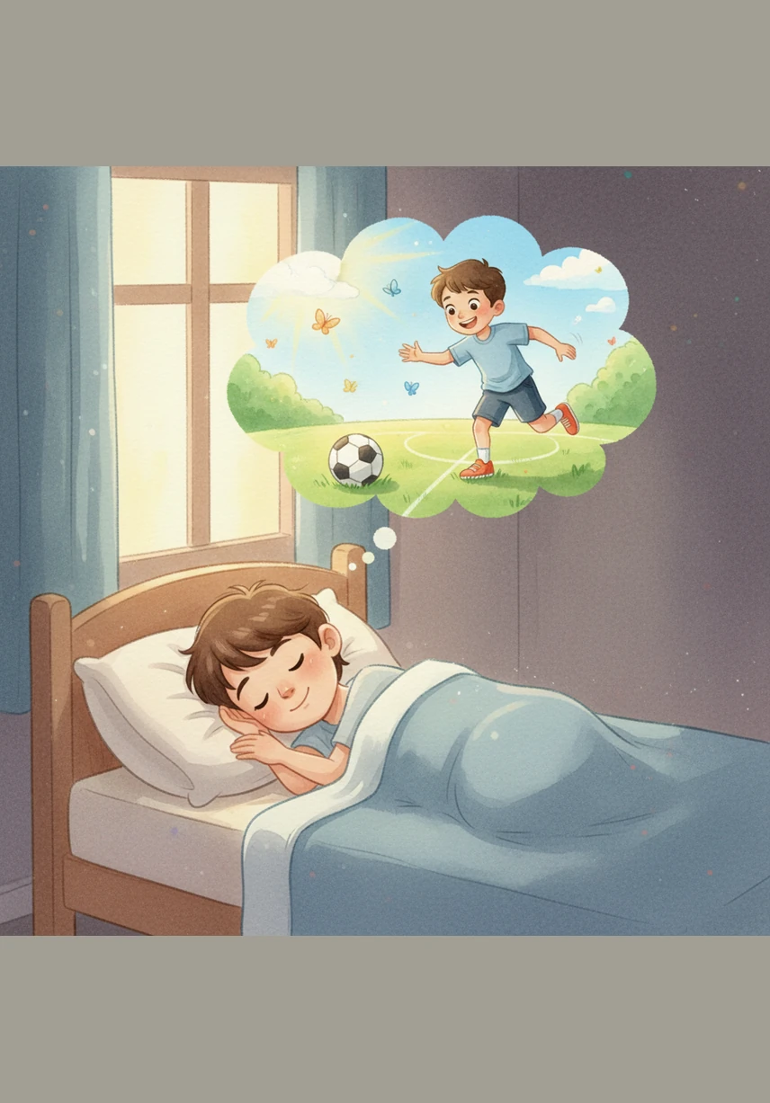That night, Zakaria fell into a deep and peaceful sleep without the glow of a single screen nearby. He dreamed of sunshine, soccer balls, and the beautiful magic of the real world that was waiting for him every single day.