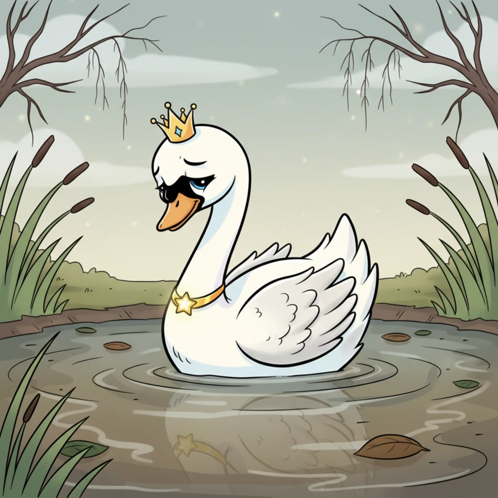 Day by day, Grace's once pristine sparkle began to fade. Her magnificent feathers became ruffled and dull, and her graceful swimming lost its confident charm. The joy she once found in her own elegance slowly disappeared.