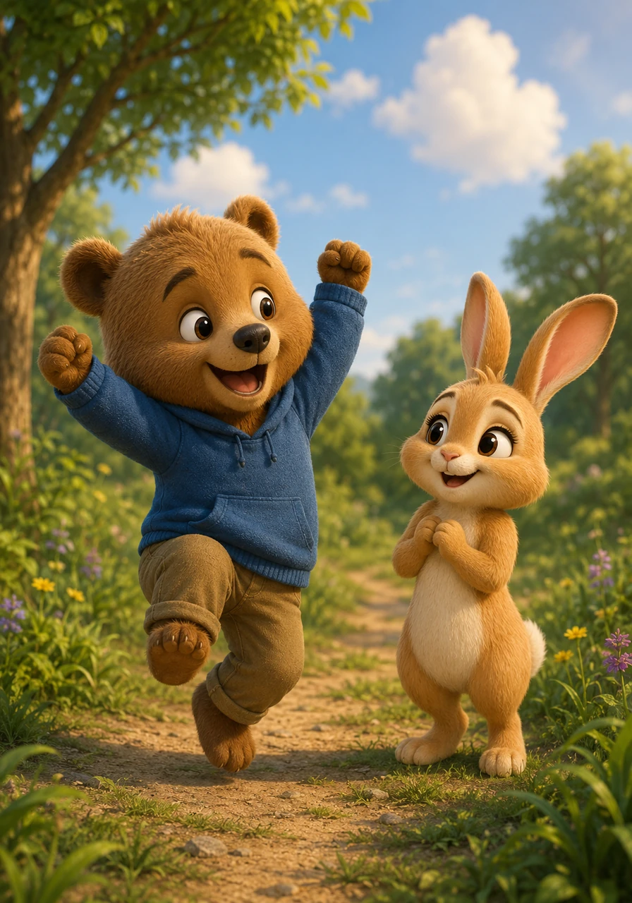 Feeling free and weightless, Oliver stood up on his feet and danced a happy jig on the grassy path. He finally learned that worries grow heavier when kept locked inside, but sharing them with someone you trust makes them disappear completely.