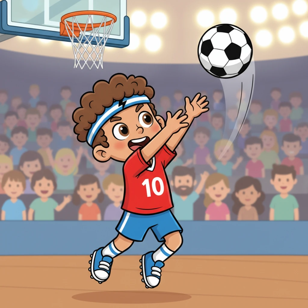 In a breathtaking move, Marcus pulled back, creating a sliver of space, and launched a daring three-pointer. The ball soared gracefully from his fingertips, arcing high into the air. Time seemed to stretch and slow, the entire stadium holding its breath.