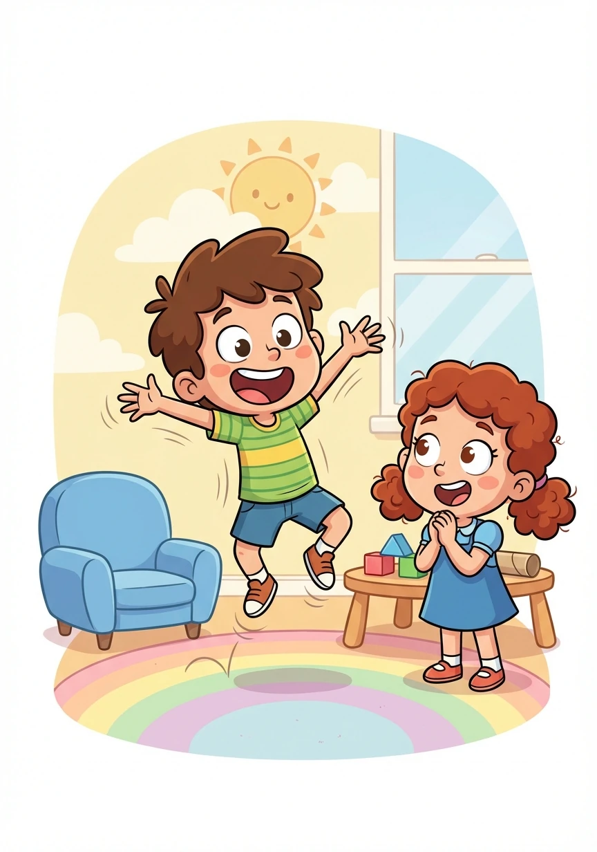 Suddenly, Zara's best friend, Leo, bounced into the room. He was bubbling with excitement about their upcoming school play. "We get to build the castle!" he exclaimed.