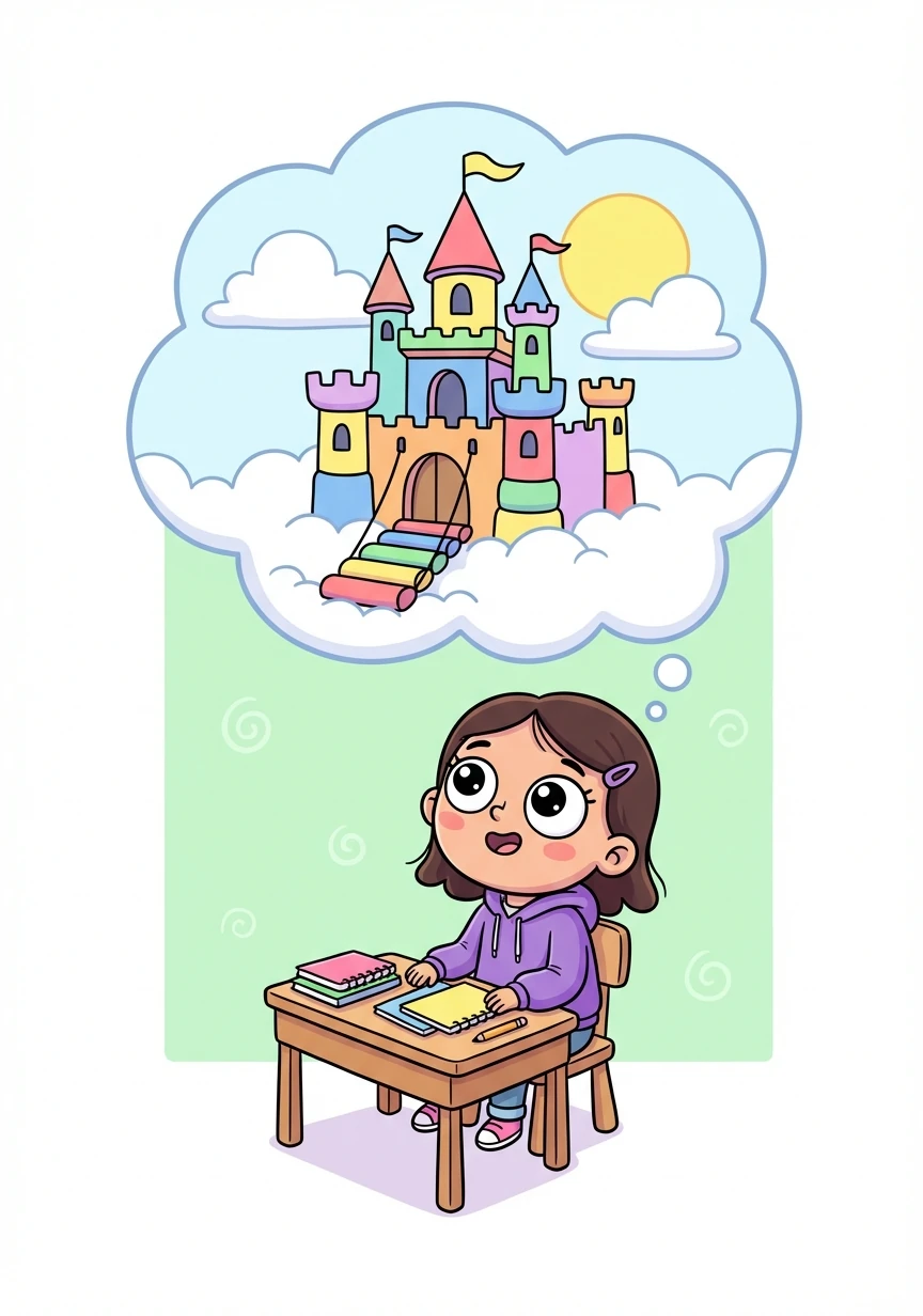 Zara's eyes widened. Building a castle sounded much more appealing than solving equations. She imagined the grand towers and colorful flags.