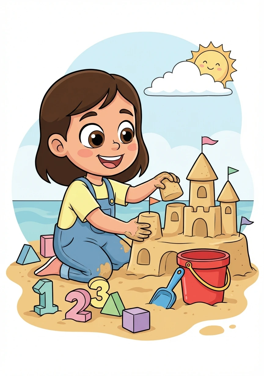 Zara started to enjoy the challenge of using math to bring her castle design to life. She felt proud each time she solved a problem and the castle grew taller.