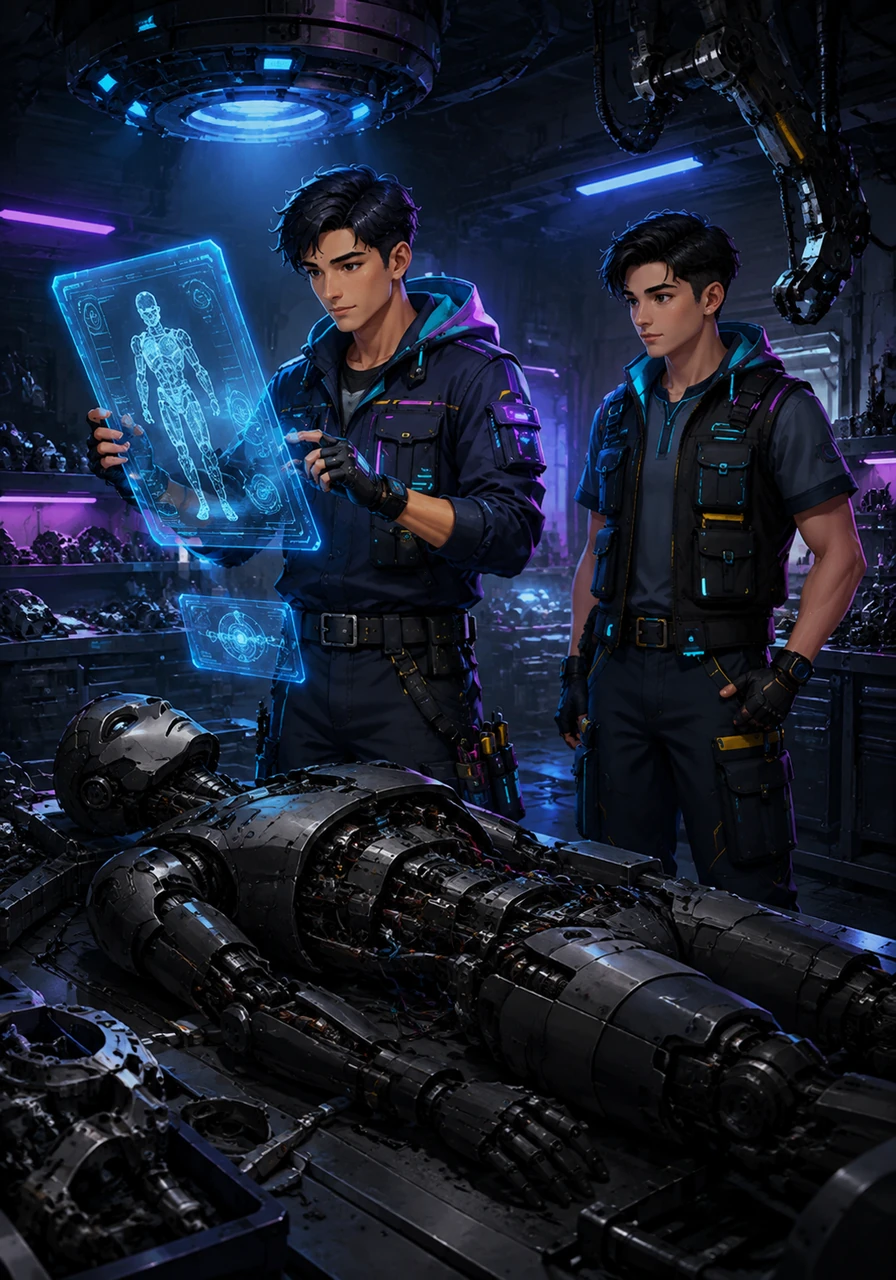 In the heart of the repair bay, Leo used the specialized service module to log a damaged automaton, detailing its broken gears, estimated costs, and the exact replacement parts required. He seamlessly assigned the task to his top technician, tracking the repair progress step-by-step to ensure perfect quality control.
