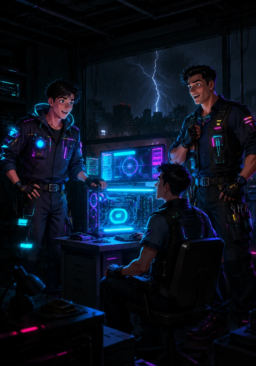 Suddenly, a powerful storm swept through the city, knocking out the main power grid and plunging the digital network into darkness. Yet, Leo’s system continued to run flawlessly offline, keeping all data perfectly safe and secure on the local machine without losing a single line of progress.