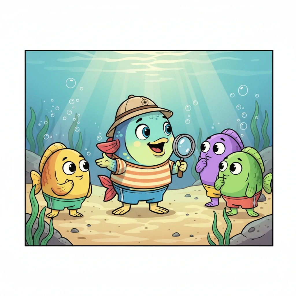 Armed with this new wisdom, Finley swam back to his friends, eager to share what he had learned. He explained Wise Old Turtle's words, helping them understand the importance of making careful choices. His friends listened attentively, their expressions thoughtful.