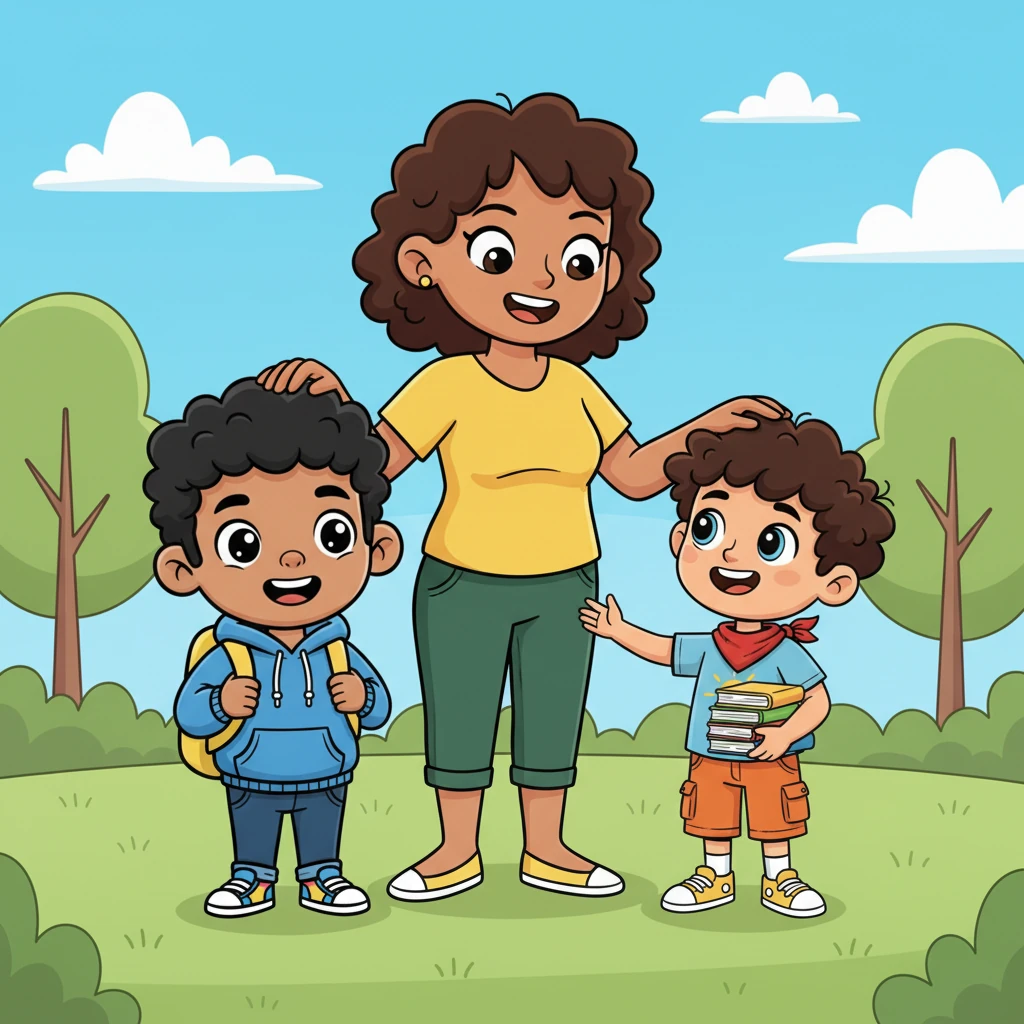 Mom finally slowed down, a little breathless but beaming with pride. "Never forget the importance of a healthy body and a sharp mind!" she declared, patting Arun's shoulder and ruffling Rahul's hair. "It takes both to conquer those big exams!"