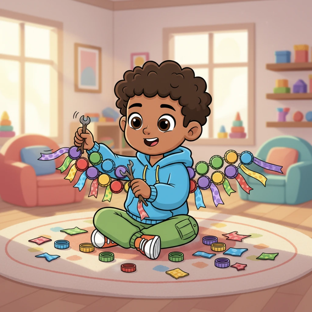 Meanwhile, Sam, who sometimes fidgeted during story time, was a master builder. He quickly transformed a collection of bottle caps and fabric scraps into sturdy, articulated wings. He learned best by touching and moving things, his fingers deftly assembling complex parts without a single instruction.