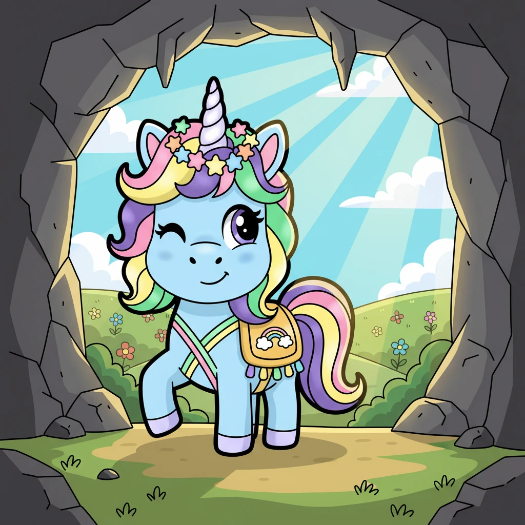 Nach einer Weile des vorsichtigen Gehens sahen sie endlich Licht am Ende des Tunnels. Mit einem letzten mutigen Schritt traten sie wieder ins Freie, ihre Augen gewöhnten sich an das helle Sonnenlicht. Sie hatten es geschafft, die gruselige Höhle zu durchqueren!