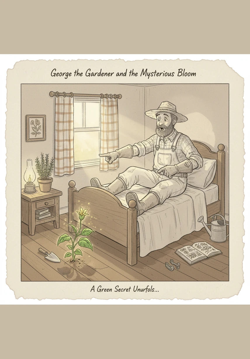 A lightbulb moment strikes as George remembers exactly where his special work clothes are kept. He turns toward the large wooden wardrobe tucked neatly in the corner of his bedroom.