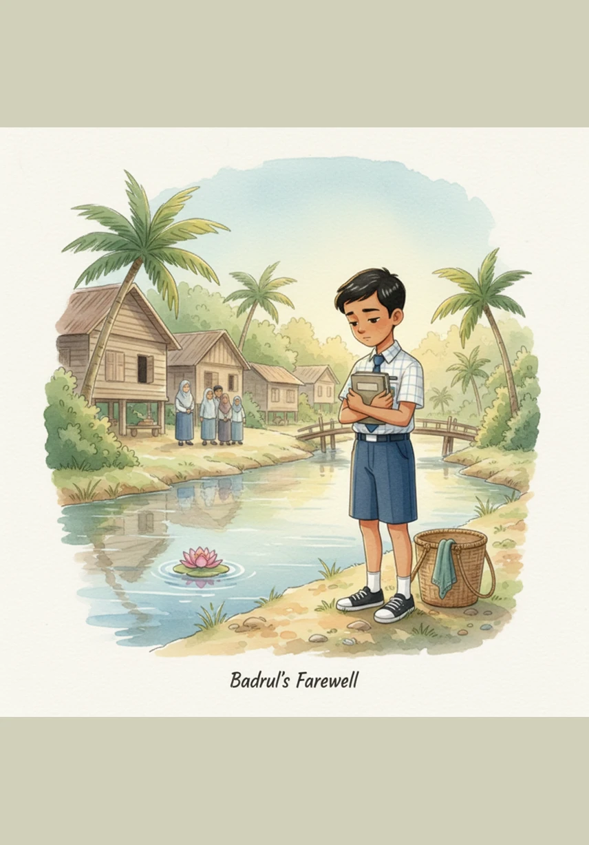 Far away in a quiet rural village, Badrul stands by the dusty roadside, holding his smartphone high toward the sky. He searches desperately for a tiny sliver of internet signal so he doesn't miss his morning lessons.