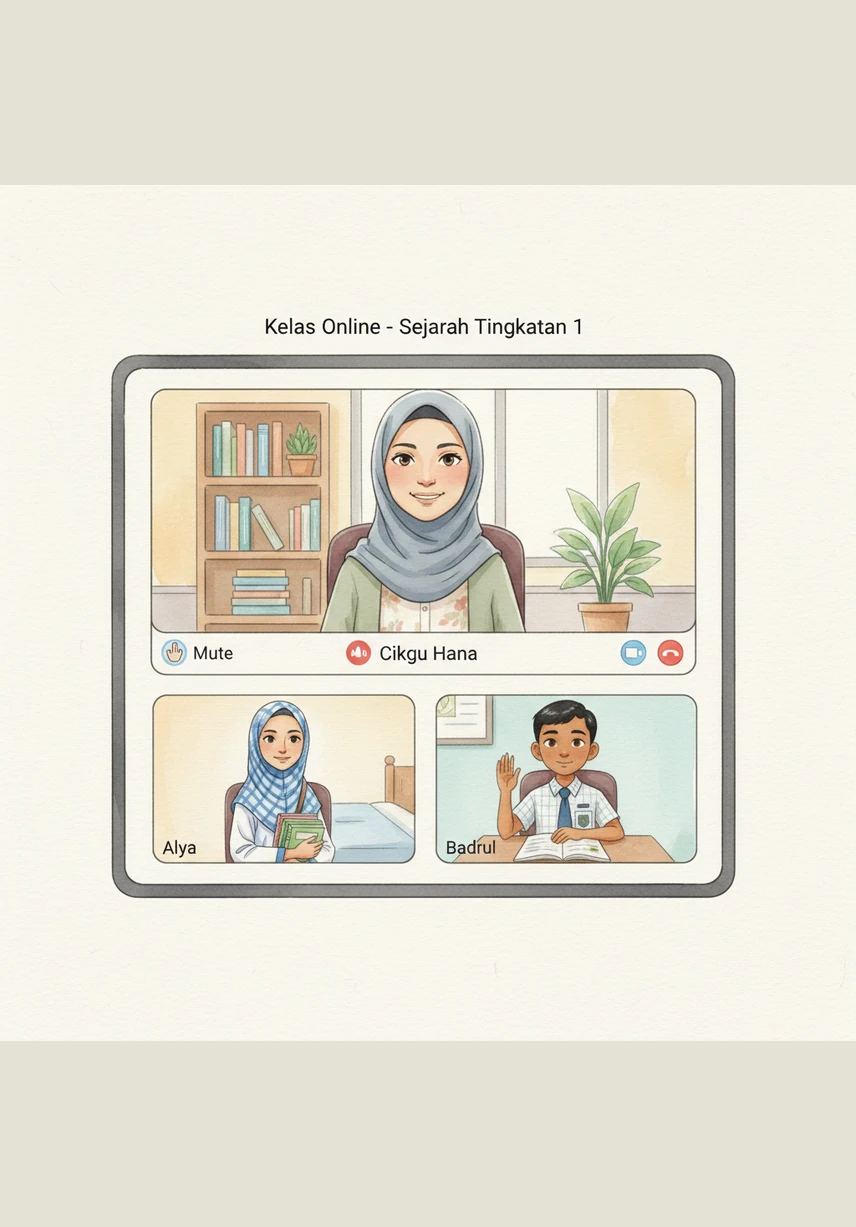 In a vibrant virtual classroom, students from many different backgrounds chat happily using their national language, Bahasa Melayu. Even through the digital static, the language acts as a powerful thread that sews their diverse hearts together into one identity.