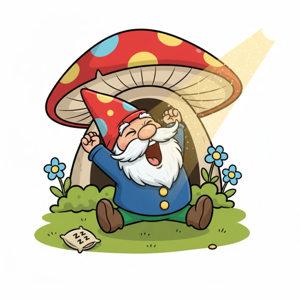 One bright morning, a golden sunbeam found its way to Pip's little nose. He twitched his nose, then let out a magnificent, rumbling yawn that stretched his whole tiny body. Pip slowly began to wake up from his long sleep.