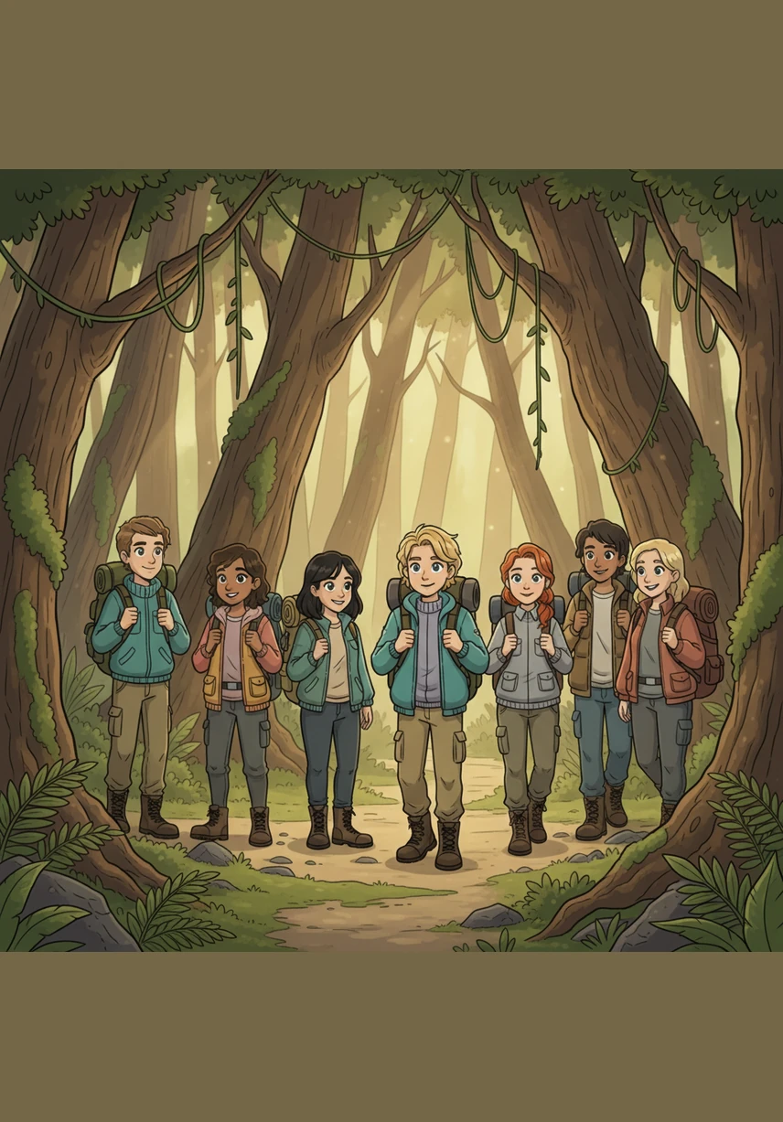 Leo and his eight closest friends trek through a dense, ancient forest, their backpacks heavy but their spirits high. They are searching for the legendary Hidden Lake, a place whispered about in local folklore for generations.