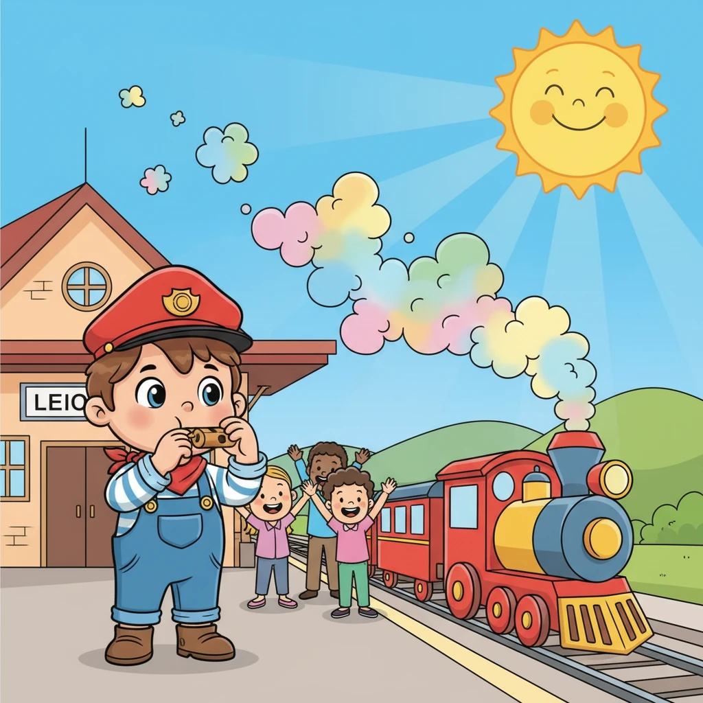 Einarrek txistuari jo zion, eta trenak, ke koloretsuzko hodeiak botaz, Leioako geltokitik abiatu zen. Jende alaia zegoen agurtzen, eskuak astinduz, eta eguzkia irribarrez zegoen zeruan.