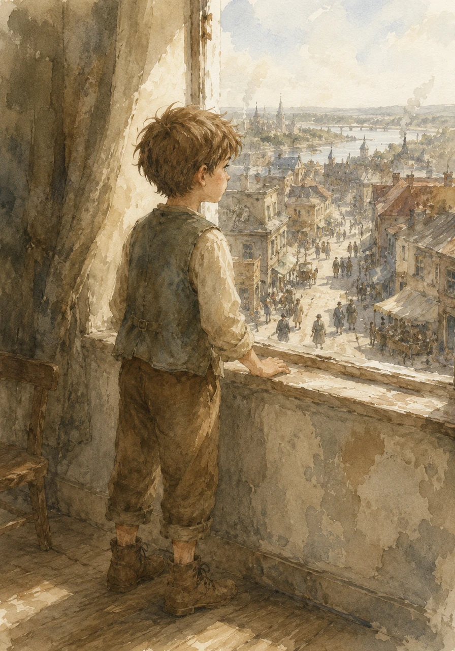 As he grew, the grey veil of his birth began to lift, revealing a world that was vast and full of movement. Timon stood at his window, watching the first stirrings of a life that promised both complexity and wonder.