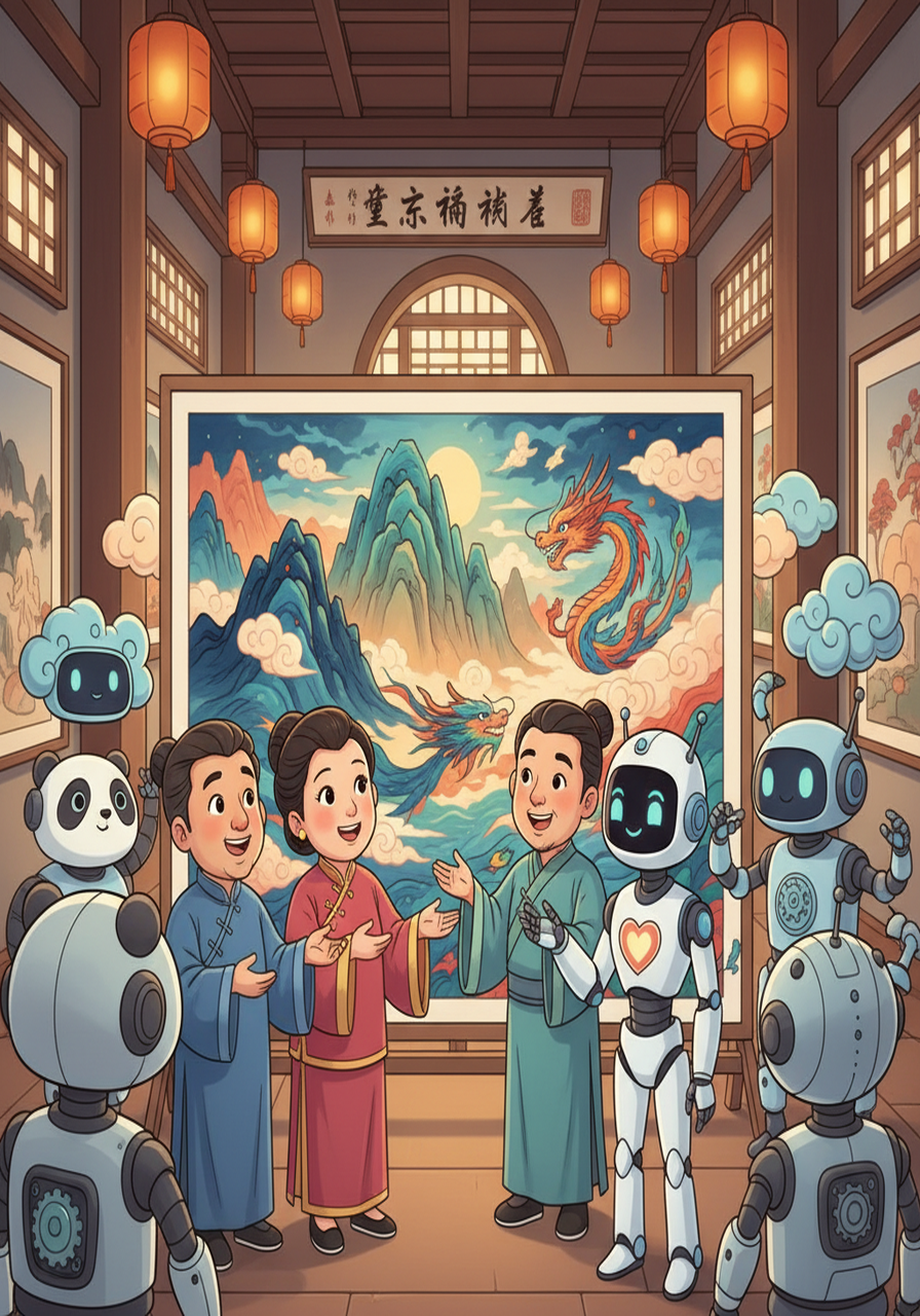 评委们对阿尔法的作品赞不绝口。 他们被画作中展现的创造力、情感和对世界的独特理解所打动。 其他参赛的机器人也对阿尔法的作品表示敬佩，欣赏阿尔法所展现的艺术天赋。