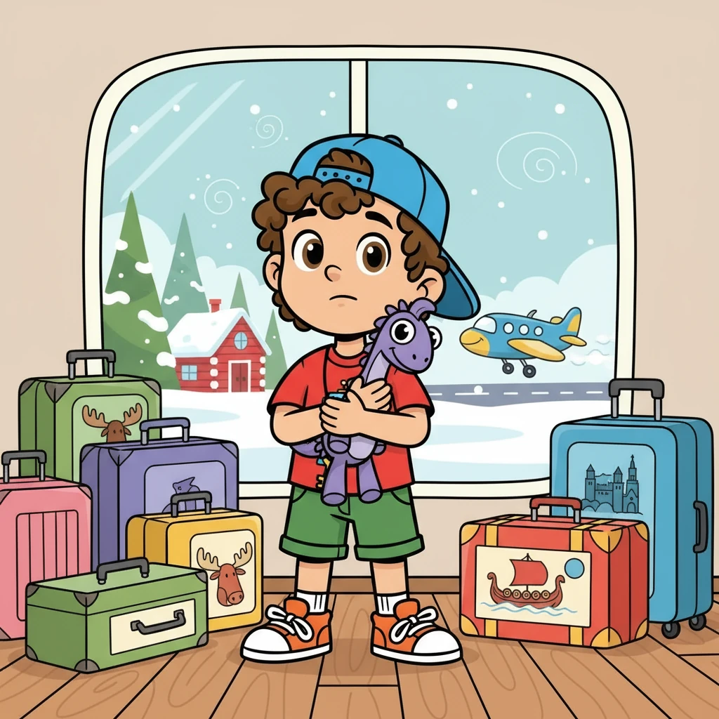 Max clutched his favorite teddy bear, ready for a big adventure. He was moving to a new country, Sweden, with his family. Everything felt exciting and a little bit scary.