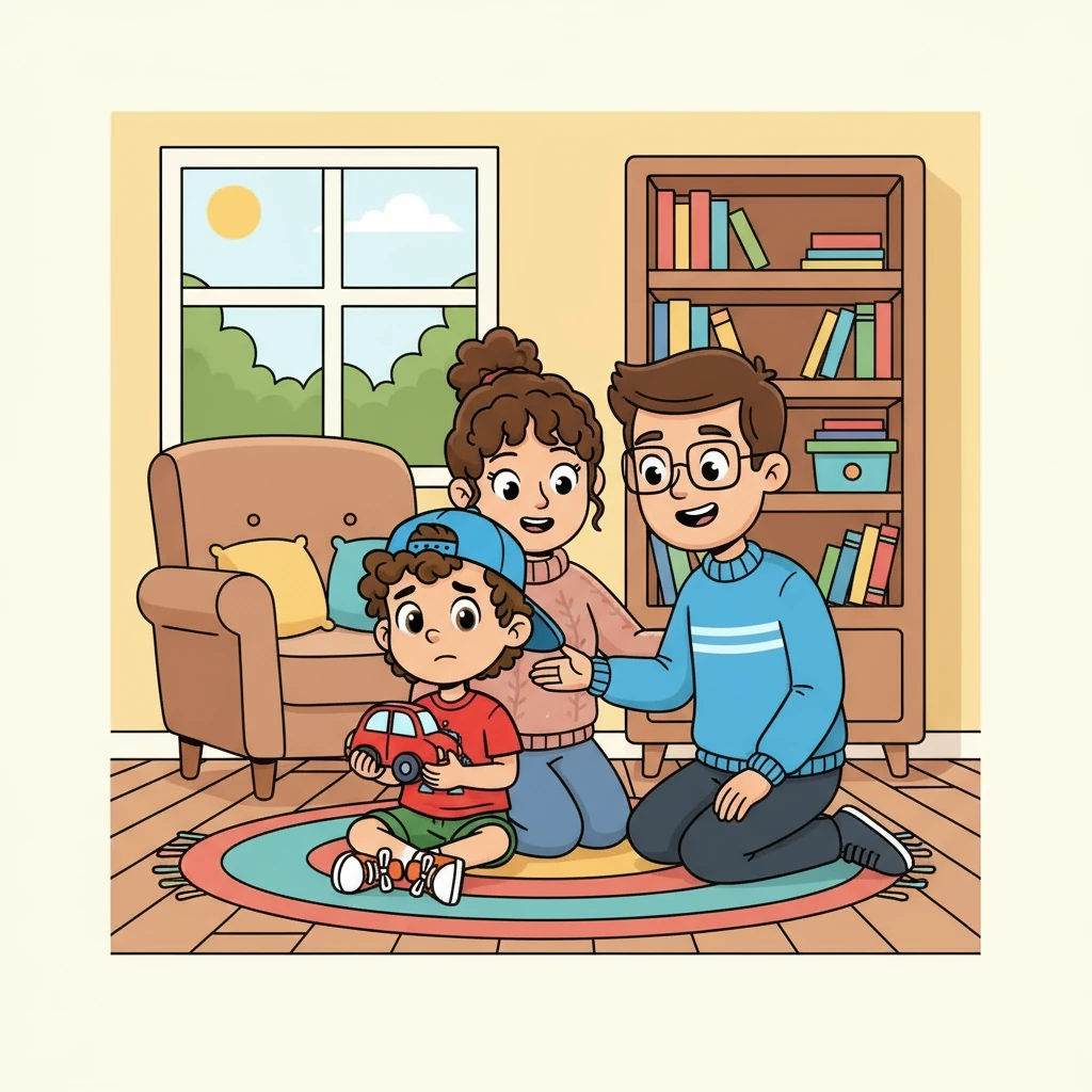 His parents explained that in Sweden, some of the toy names were different! Max looked at his car, and his mom said, "In Swedish, it's a 'bil'!"