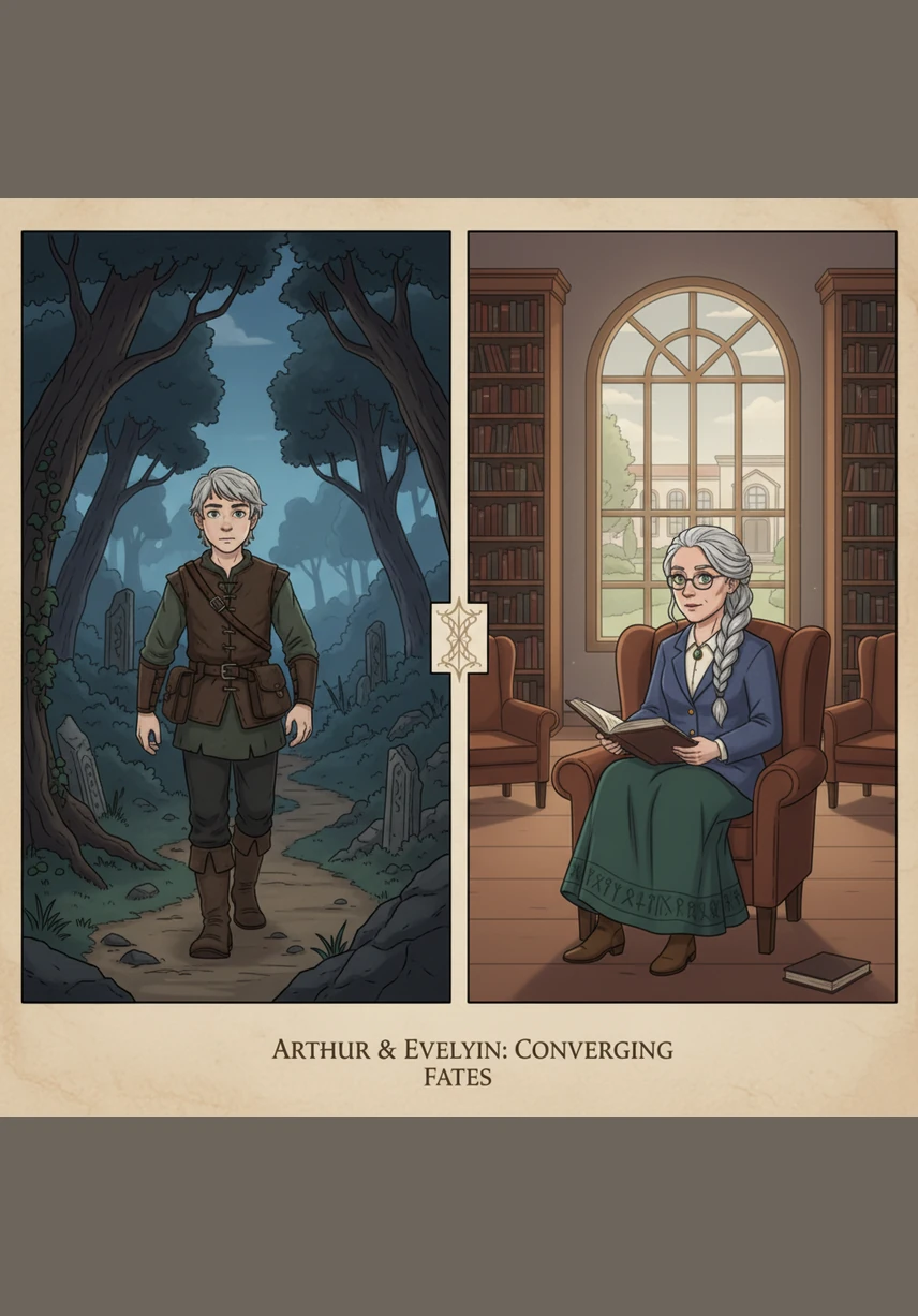 As the teenage years arrive, Arthur descends into a world of shadows and rebellion, his face reflecting the turmoil of a life led astray by dangerous choices and the wrong crowds. Meanwhile, Evelyn excels in her studies, her path illuminated by the steady glow of library lamps and the weight of high expectations.