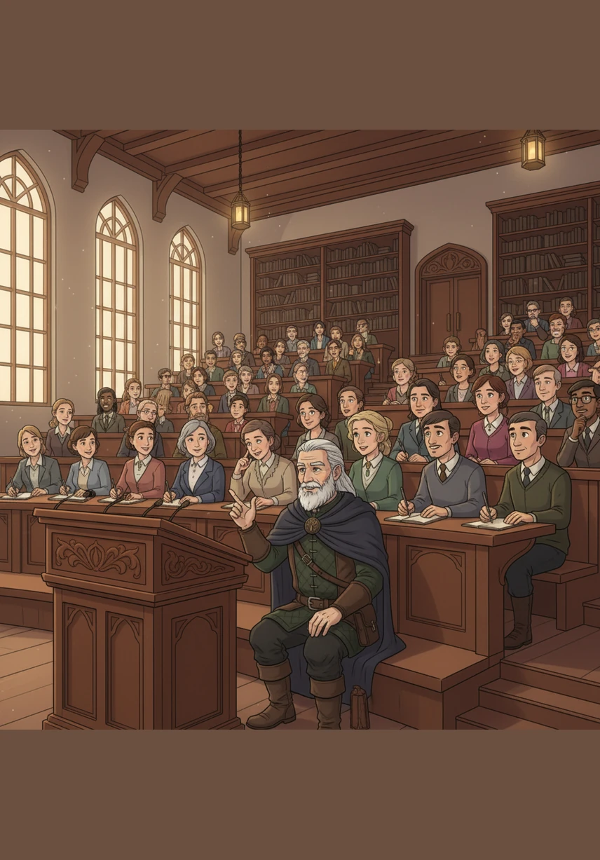 Evelyn commands the attention of a large university lecture hall, her voice steady and wise as she shares her knowledge with a new generation of eager students. Despite the quiet end of her own marriage, she finds deep fulfillment in her three children and her prestigious academic career.